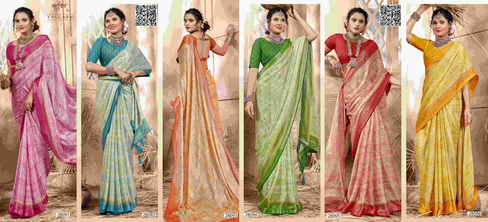 Yashvi By Vallabhi Printed Designer Brasso Sarees Wholesalers In Delhi